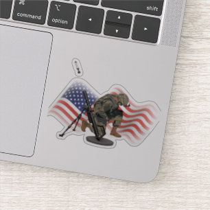 US Gunner mit M224 Mortar Aufkleber