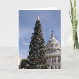 US Hauptstadt Hill Weihnachtsbaum Feiertagskarte