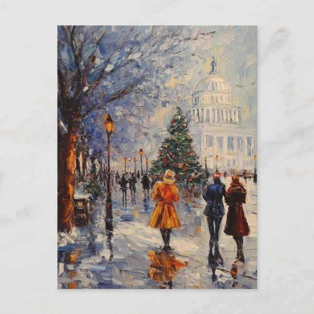 US Hauptstadt Hill Weihnachtspostkarte Postkarte (Vorderseite)
