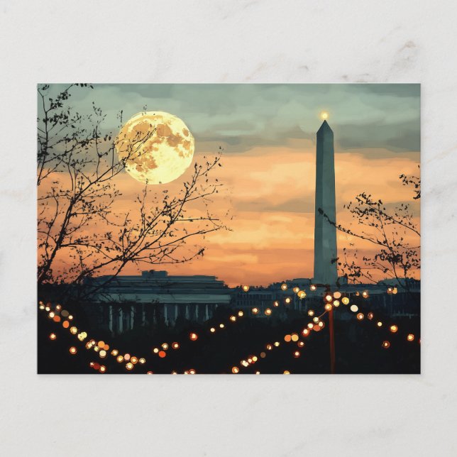 US Hauptstadt Hill Weihnachtspostkarte Postkarte (Vorderseite)