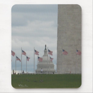 US-Hauptstadt und Washington Monument Mousepad