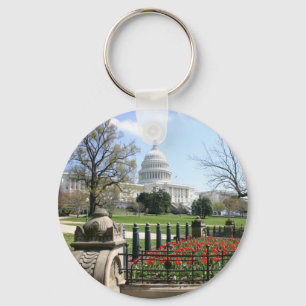 US-Hauptstadts-Gebäudefrühling Schlüsselanhänger