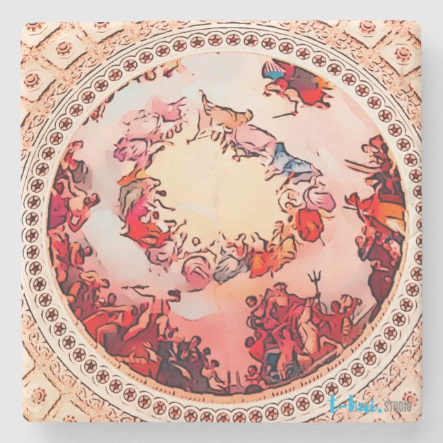 US-Hauptstadts-Rundbauhauben-Stein-Untersetzer Steinuntersetzer (Vorderseite)