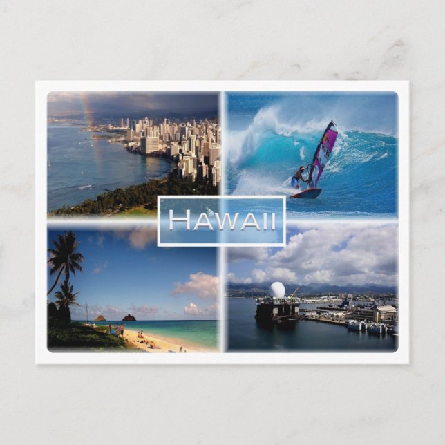 US Hawaii - Honolulu-Sicht - The Perouse - Lanikai Postkarte (Vorderseite)