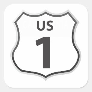 US Highway 1 Road Trip Travel Sticker