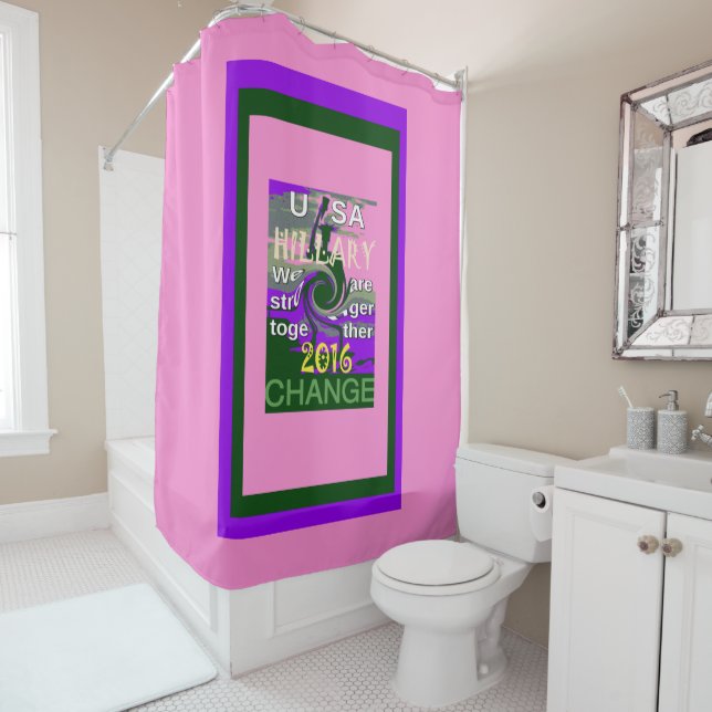 US Hillary Lovely stärker inspirierte Design Art Duschvorhang (Beispiel)