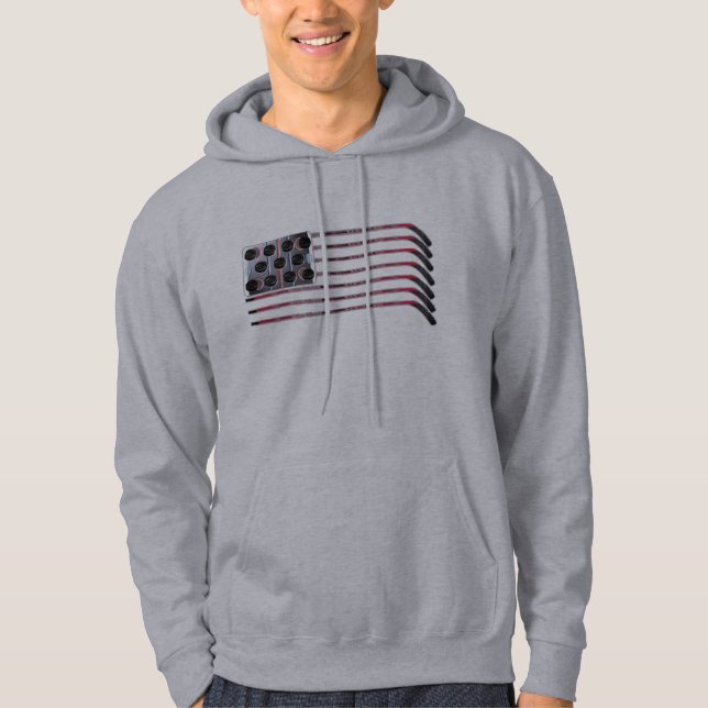 US-Hockey-Flagge Hoddie Hoodie (Vorderseite)