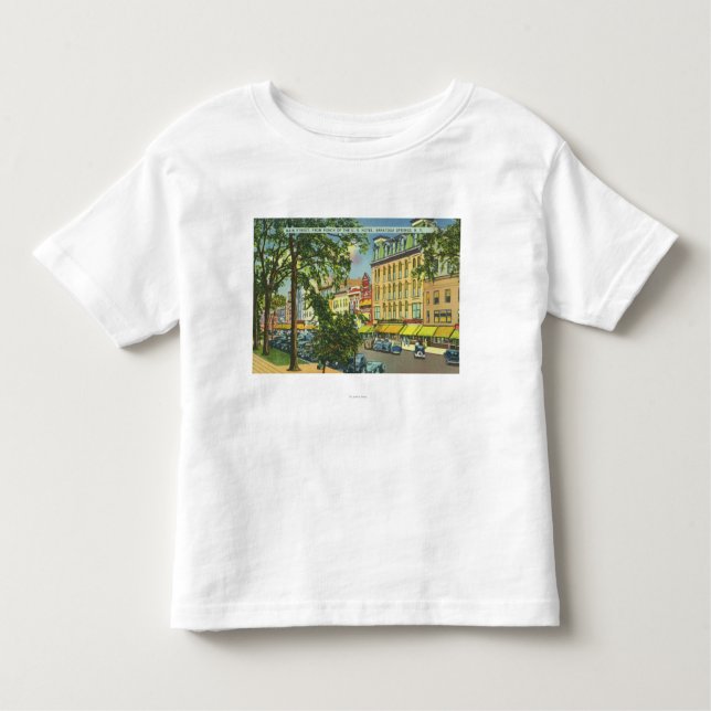 US-Hotel-Portal-Ansicht der Hauptstraße Kleinkind T-shirt (Vorderseite)