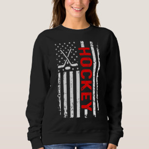 US Ice Hockey USA Practice Flag American Women Men Sweatshirt