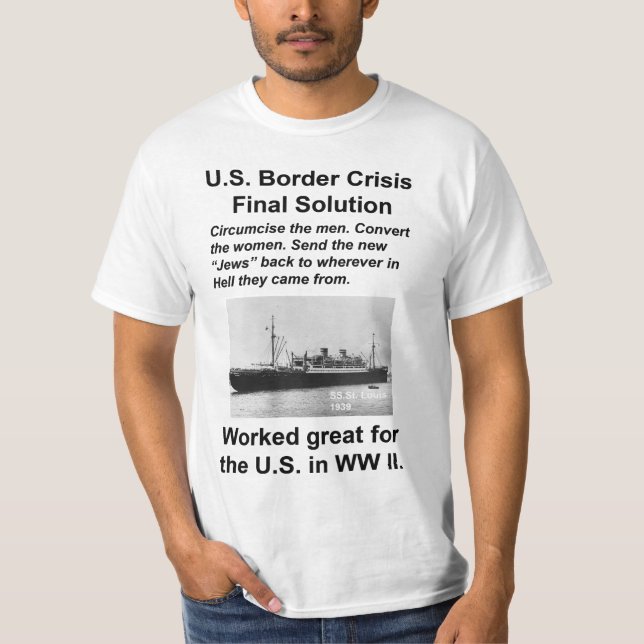 US-Immigration schwarz T-Shirt (Vorderseite)
