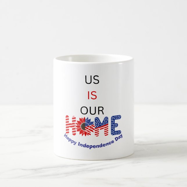 "US ist unsere Zuhause" Patriotic Custom Kaffeetasse (Mittel)