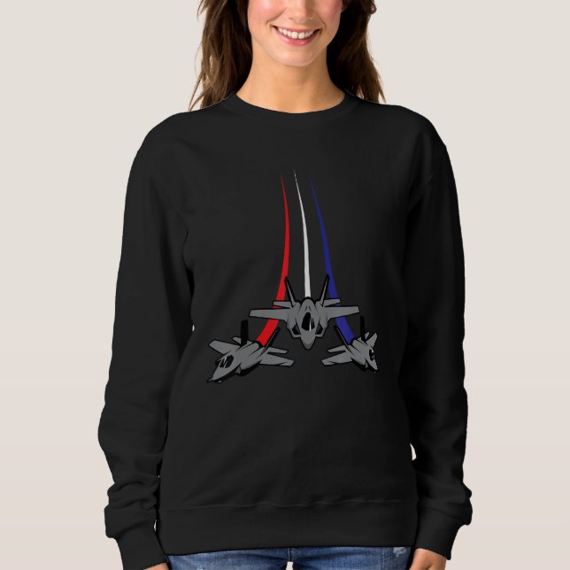 US Jets Flag Patriotic American Happy 4th Of July  Sweatshirt (Vorderseite)
