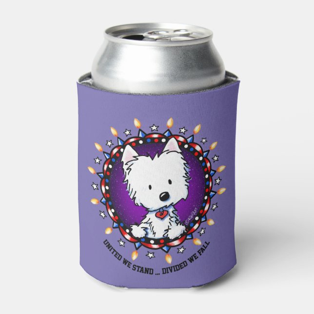 US July 4. Westie Dosenkühler (Kanne Vorderseite)
