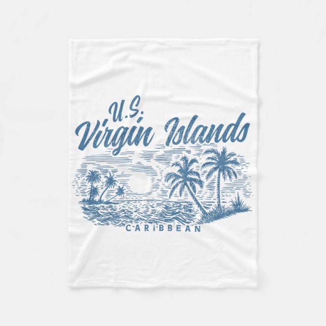 Us Jungferninseln Pride Beach Urlaub Usvi Vintag Fleecedecke (Vorderseite)