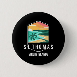 Us Jungferninseln Strand Sonnenuntergang Palme St Button