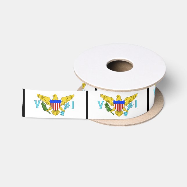 US-Jungferninselnflagge Satinband (Spule)