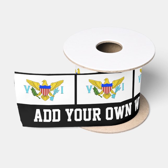 US-Jungferninselnflagge Satinband (Spule)