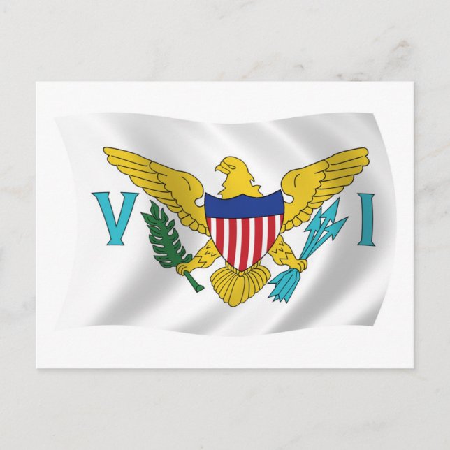 US-Jungfrau-Inseln-Flagge Postkarte (Vorderseite)