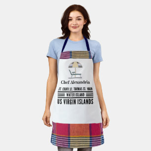 US-Jungfrau Inseln Madras Karibik Persönliche Bezi Schürze
