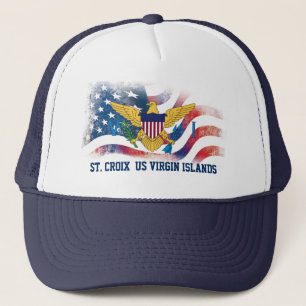 US Jungfrau Islands American Flags St. Croix Truckerkappe