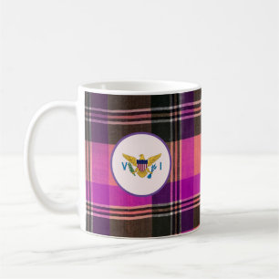 US Jungfrau Islands Flag St. Croix USVI Madras Kaffeetasse
