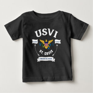 US Jungfrau Islands Flag St. Croix USVI Tropical Baby T-shirt