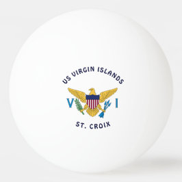US Jungfrau Islands Flag St. Croix USVI Tropical Tischtennisball