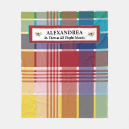 US Jungfrau Islands Flag St. Thomas Madras Custom Fleecedecke