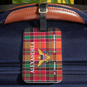 US Jungfrau Islands Flag St. Thomas Madras Custom Gepäckanhänger