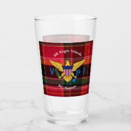 US Jungfrau Islands Flag St. Thomas USVI Glas