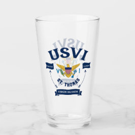 US Jungfrau Islands Flag St. Thomas USVI Karibik Glas