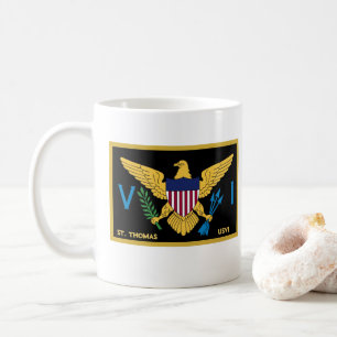 US Jungfrau Islands Flag St. Thomas USVI Karibik Kaffeetasse