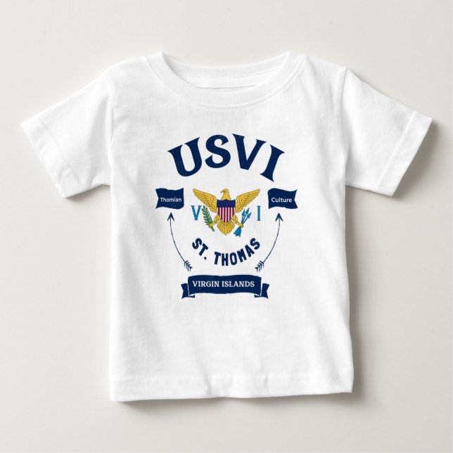 US Jungfrau Islands Flag St. Thomas USVI Tropical Baby T-shirt (Vorderseite)