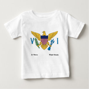 US Jungfrau Islands Flag St. Thomas USVI Tropical Baby T-shirt