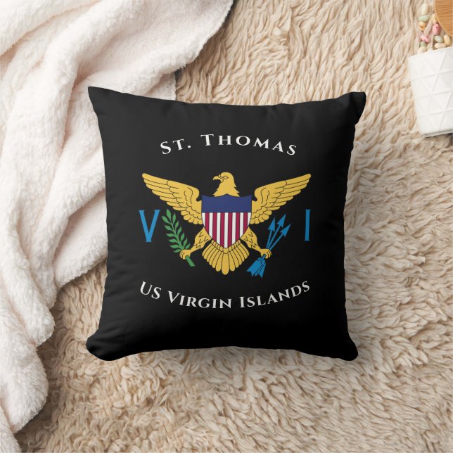 US Jungfrau Islands Flag St. Thomas USVI Tropical Kissen (Decke)