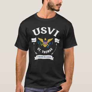 US Jungfrau Islands Flag St. Thomas USVI Tropical T-Shirt