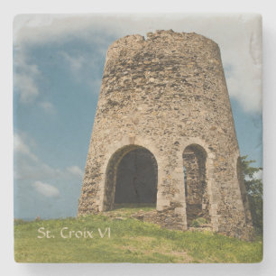 US Jungfrau Islands St Croix Sugar Mill Karibik Steinuntersetzer