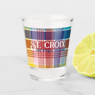 US Jungfrau Islands St. Croix USVI Madras Schnapsglas