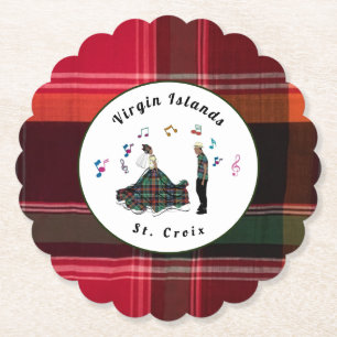 US Jungfrau Islands St. Croix USVI Madras Untersetzer
