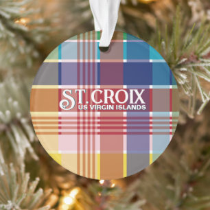 US Jungfrau Islands St. Croix USVI Madras Weihnach Ornament