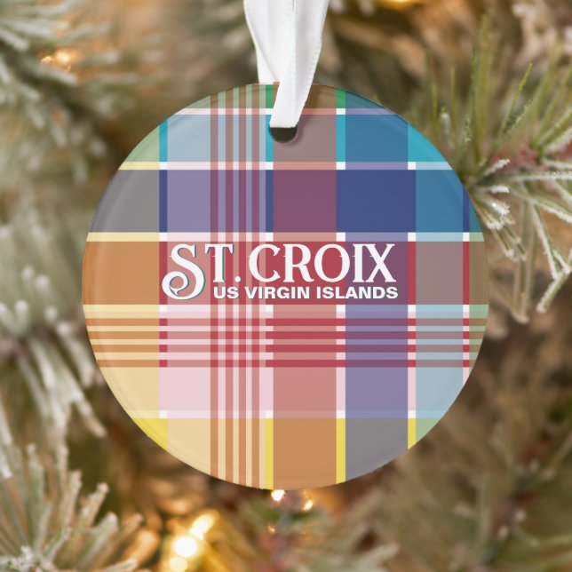 US Jungfrau Islands St. Croix USVI Madras Weihnach Ornament (Baum)