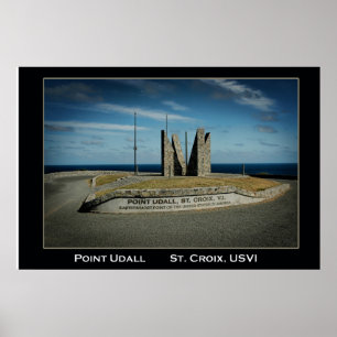 US Jungfrau Islands St. Croix USVI Point Udall Poster
