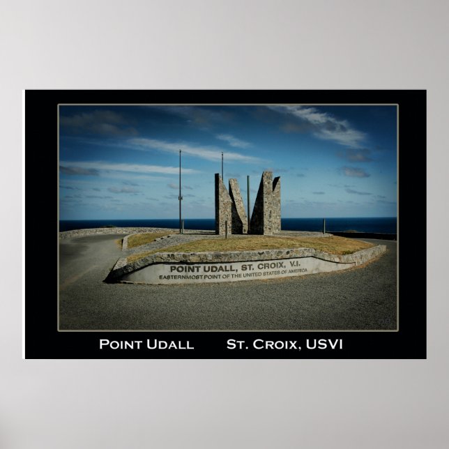 US Jungfrau Islands St. Croix USVI Point Udall Poster (Vorne)