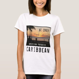 US Jungfrau Islands St. Croix USVI Sunset Tropical T-Shirt