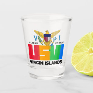 US Jungfrau Islands St. Croix USVI Tropical   Schnapsglas
