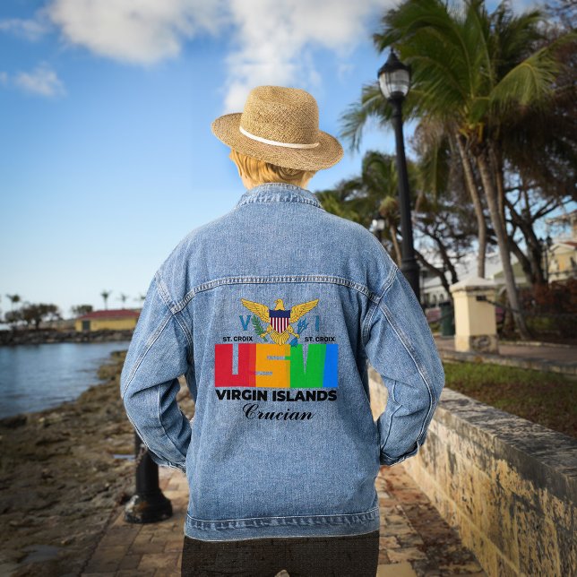 US Jungfrau Islands St. Croix USVI Tropical U.S. V Jeansjacke (Von Creator hochgeladen)