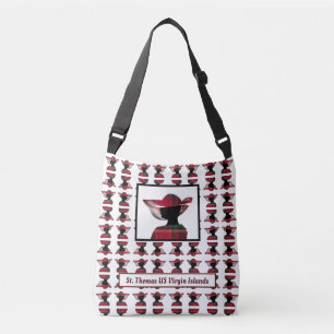 US Jungfrau Islands St. Thomas USVI Madras Pattern Tragetaschen Mit Langen Trägern