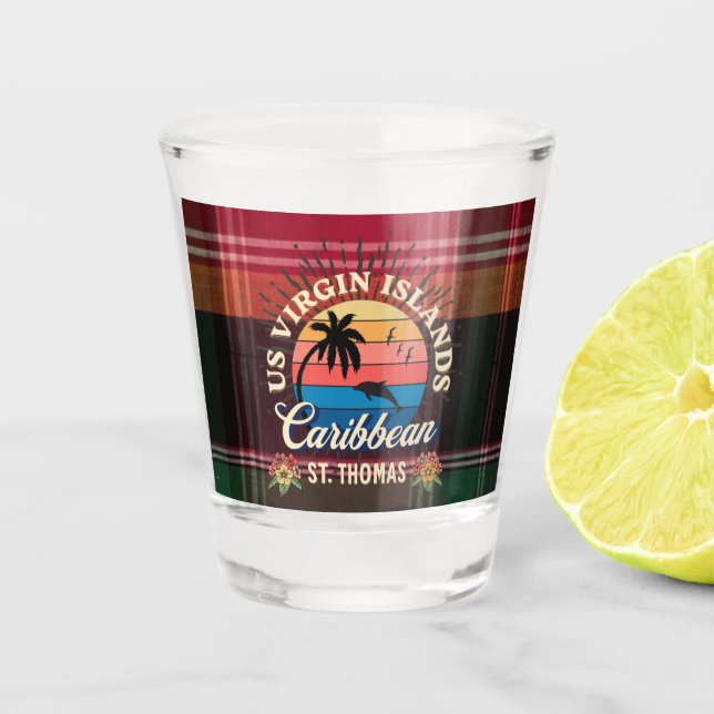 US Jungfrau Islands St. Thomas USVI Schnapsglas (Vorderseite)