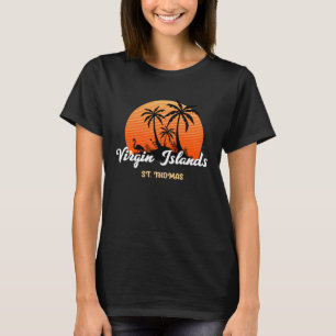US Jungfrau Islands St. Thomas USVI Sunset Palms T-Shirt