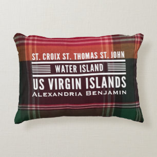 US Jungfrau Islands U.S. VI Madras Personalize Dekokissen